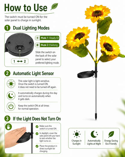 Orello™ GlowBloom Solar Sunflower Lights