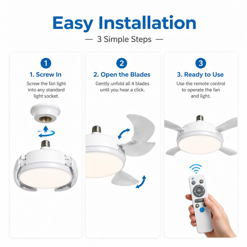 Orello™ BreezeGlow Ceiling Fan Light
