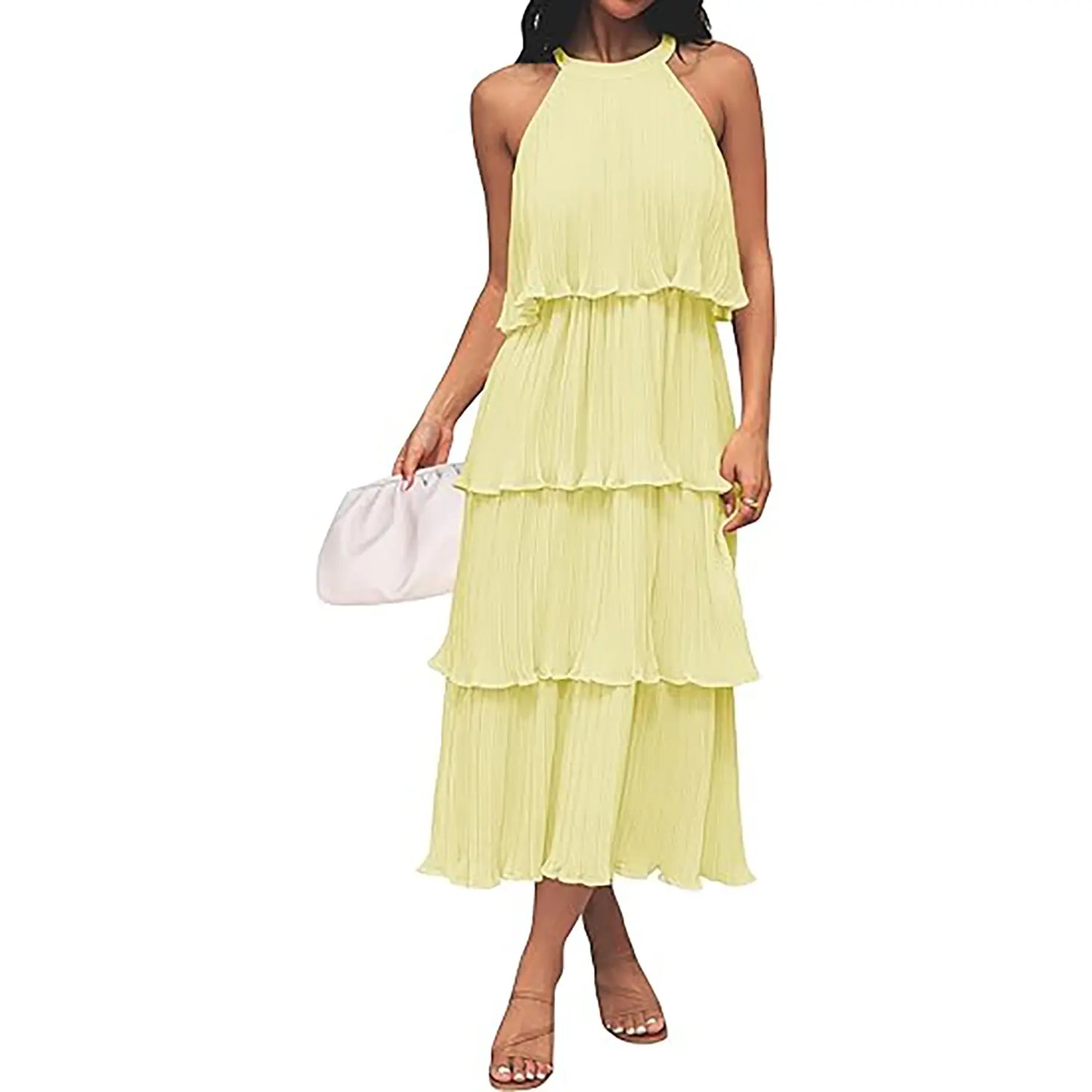 Orello™ LunaFlow Tiered Chiffon Dress