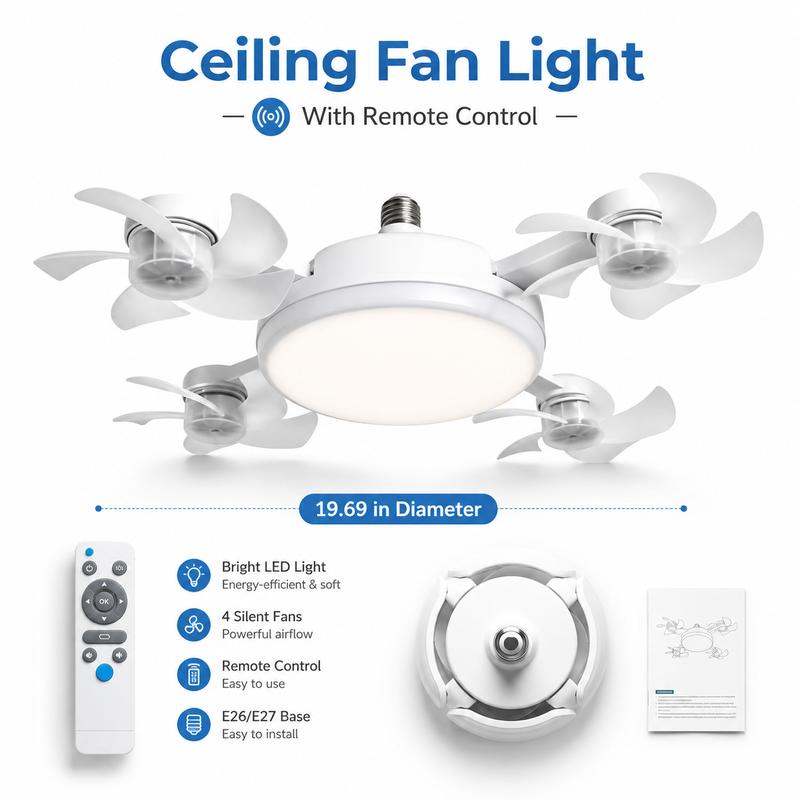 Orello™ BreezeGlow Ceiling Fan Light